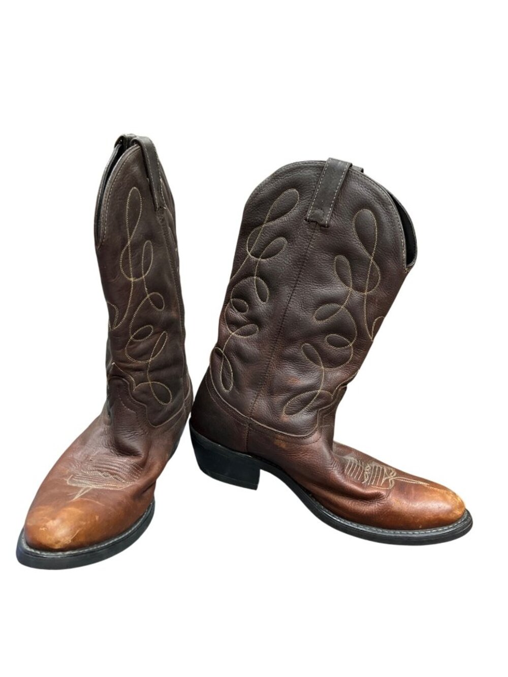 Dan Post mens brown leather embroided cowboy western boots sz 11.5D SKU 10-128